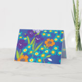 irisblauwe japanse iriskaart kaart (Voorkant)