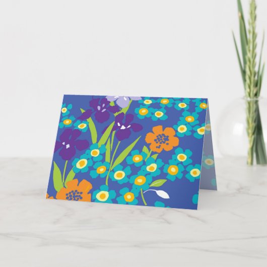 irisblauwe japanse iriskaart kaart (Voorkant)