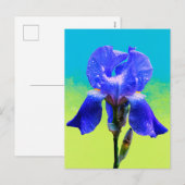 Irisbloem Feestdagenkaart (Voorkant / Achterkant)