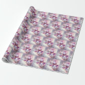 Irisbloem met gouden ets cadeaupapier (Uitgerold)