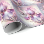 Irisbloem met gouden ets cadeaupapier (Rol Hoek)