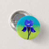 Irisbloem Ronde Button 3,2 Cm (Voorkant /achterkant)