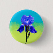Irisbloem Ronde Button 3,2 Cm (Voorkant)