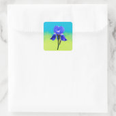 Irisbloem Vierkante Sticker (Tas)