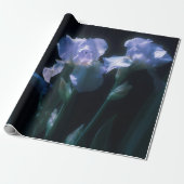 Irisbloemen in de schemering cadeaupapier (Uitgerold)