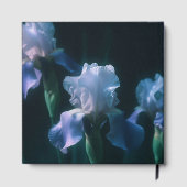Irisbloemen in de schemering gastenboek (Achterkant)