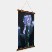 Irisbloemen in de schemering hangend wandkleed (Gebogen)