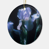 Irisbloemen in de schemering keramisch ornament (Links)