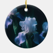 Irisbloemen in de schemering keramisch ornament (Achterkant)