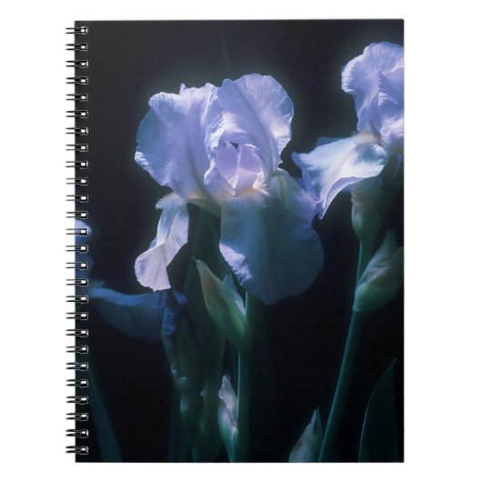 Irisbloemen in de schemering notitieboek (Voorkant)