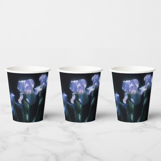 Irisbloemen in de schemering papieren bekers (Multi)