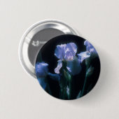 Irisbloemen in de schemering ronde button 5,7 cm (Voorkant /achterkant)