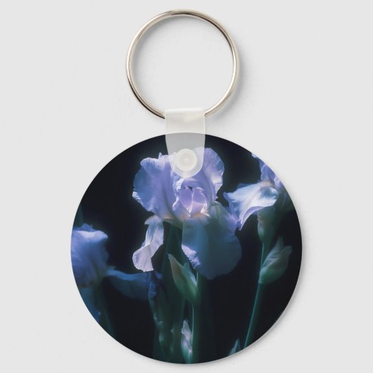 Irisbloemen in de schemering sleutelhanger (Achterkant)