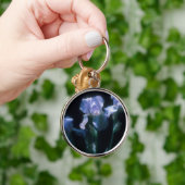Irisbloemen in de schemering sleutelhanger (Hand)