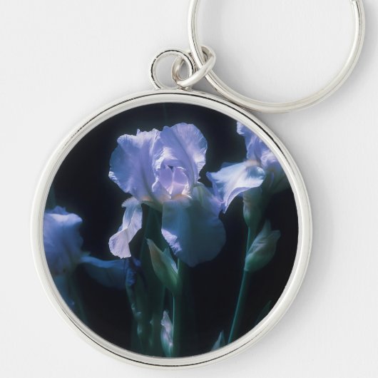 Irisbloemen in de schemering sleutelhanger (Voorkant)