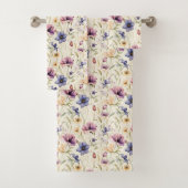  irisbloemenpatroon bad handdoek (Insitu)