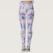 Irisbloempatroon Leggings (Voorkant)