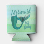 Iriscent van dienst zeemeermin staart gepersonalis blikjeskoeler (Achterkant)