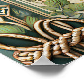 IRISCHE HANDFASTING CERTIFICAAT GROENE KELTISCHE H POSTER (Hoek)