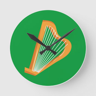 Irische Harfe Irish harp Ronde Klok