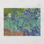 Irise Blue Green Yellow Van Gogh Briefkaart (Achterkant)