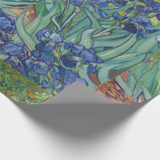 Irise Blue Green Yellow Van Gogh Cadeaupapier (Hoek)