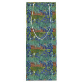 Irise Blue Green Yellow Van Gogh Wijn Cadeautas (Achterkant)