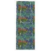 Irise Blue Green Yellow Van Gogh Wijn Cadeautas (Voorkant)
