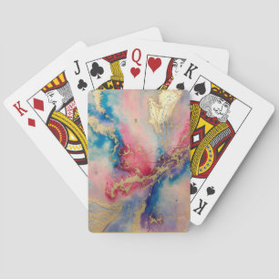 iriserend Abstract schilderij Pokerkaarten