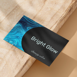 Iriserend Blauw Blauwgroen Aqua Esthetisch QR Code Visitekaartje