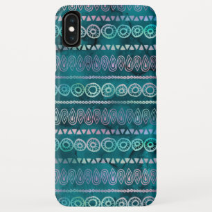 Iriserend Blauwgroen Groen Hand Getrokken Patroon Case-Mate iPhone Case
