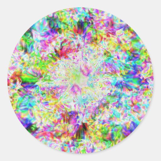 Iriserend chroom 8 ronde sticker (Voorkant)