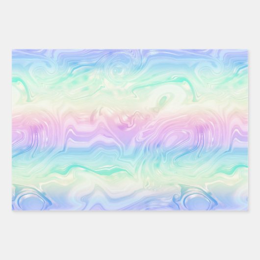 Iriserend glam regenboogpatroon inpakpapier vel (Voorkant 2)