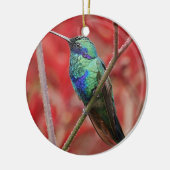 Iriserend glans keramisch ornament (Links)