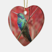 Iriserend glans keramisch ornament (Links)