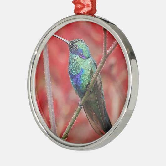 Iriserend glans metalen ornament (Links)