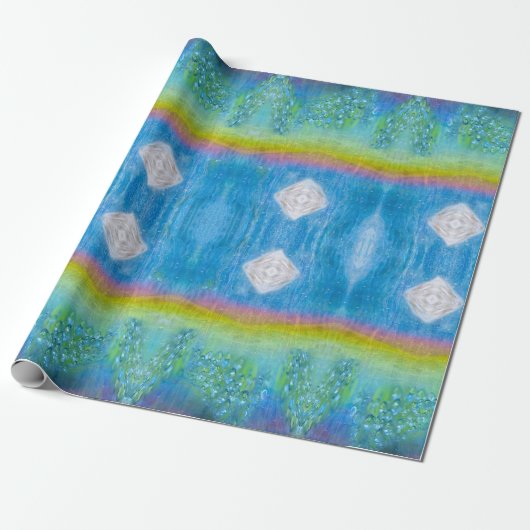 Iriserend, glinsterend, regenboog licht cadeaupapier (Uitgerold)