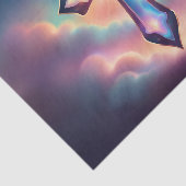 iriserend gloeiend kruisontkoppelingsweefsel tissuepapier (Detail)