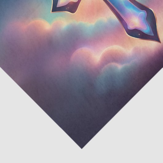 iriserend gloeiend kruisontkoppelingsweefsel tissuepapier (Detail)