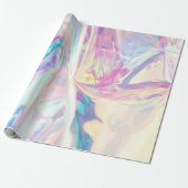 iriserend holografisch patroon cadeaupapier (Uitgerold)