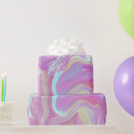 iriserend holografisch patroon cadeaupapier