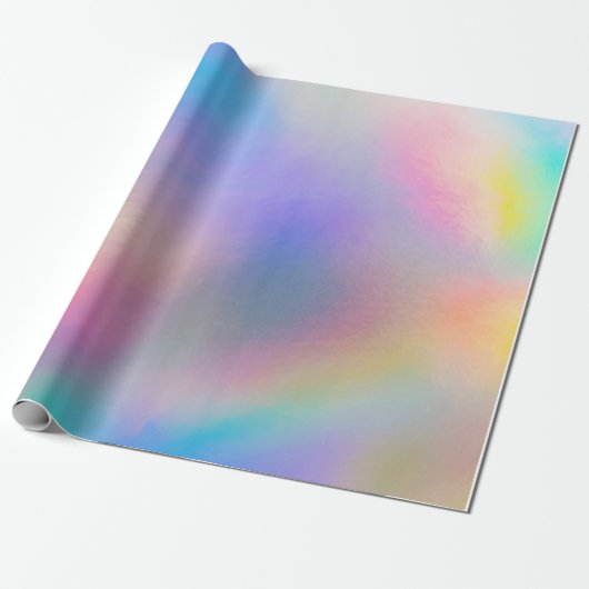 iriserend holografisch patroon cadeaupapier (Uitgerold)