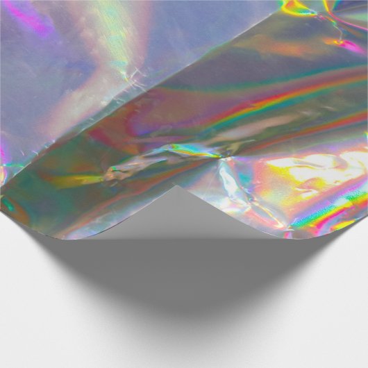 iriserend holografisch patroon cadeaupapier (Hoek)