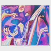 iriserend holografisch patroon cadeaupapier (Vlak)