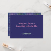 iriserend holografisch Stippen patroon Kaart (Voorkant / Achterkant in situ)