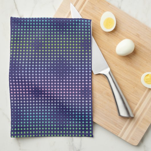 iriserend holografisch Stippen patroon Theedoek (Quarter Fold)