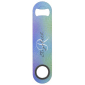 Iriserend  Hologram Stijlvol Monogram Speed Flessenopener (Achterkant)