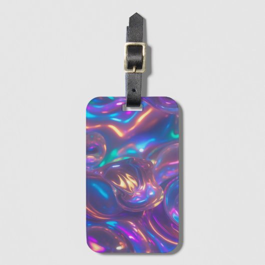 iriserend kleurrijk bagagelabel (Voorkant (verticaal))