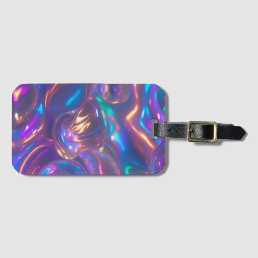 iriserend kleurrijk bagagelabel (Voorkant (horizontaal))
