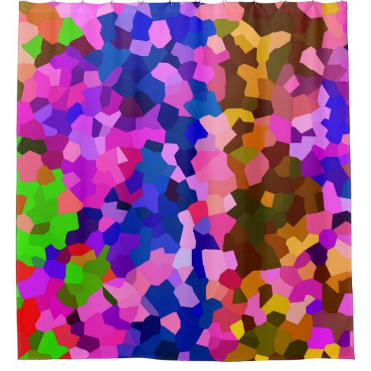 iriserend kristallijn Abstract patroon Douchegordijn (Voorkant)